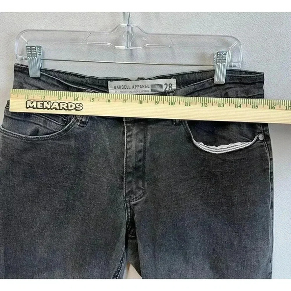 Barbell Jeans‎ Mens 28x33 Slim Athletic Black Performance Stretch Apparel Denim - Picture 5 of 10